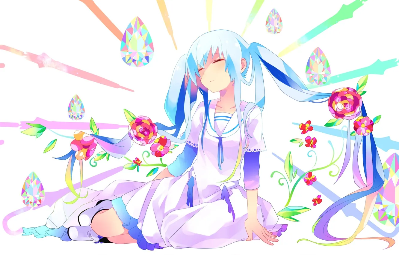 Фото обои vocaloid, hatsune miku, Хацунэ Мику, Вокалойд