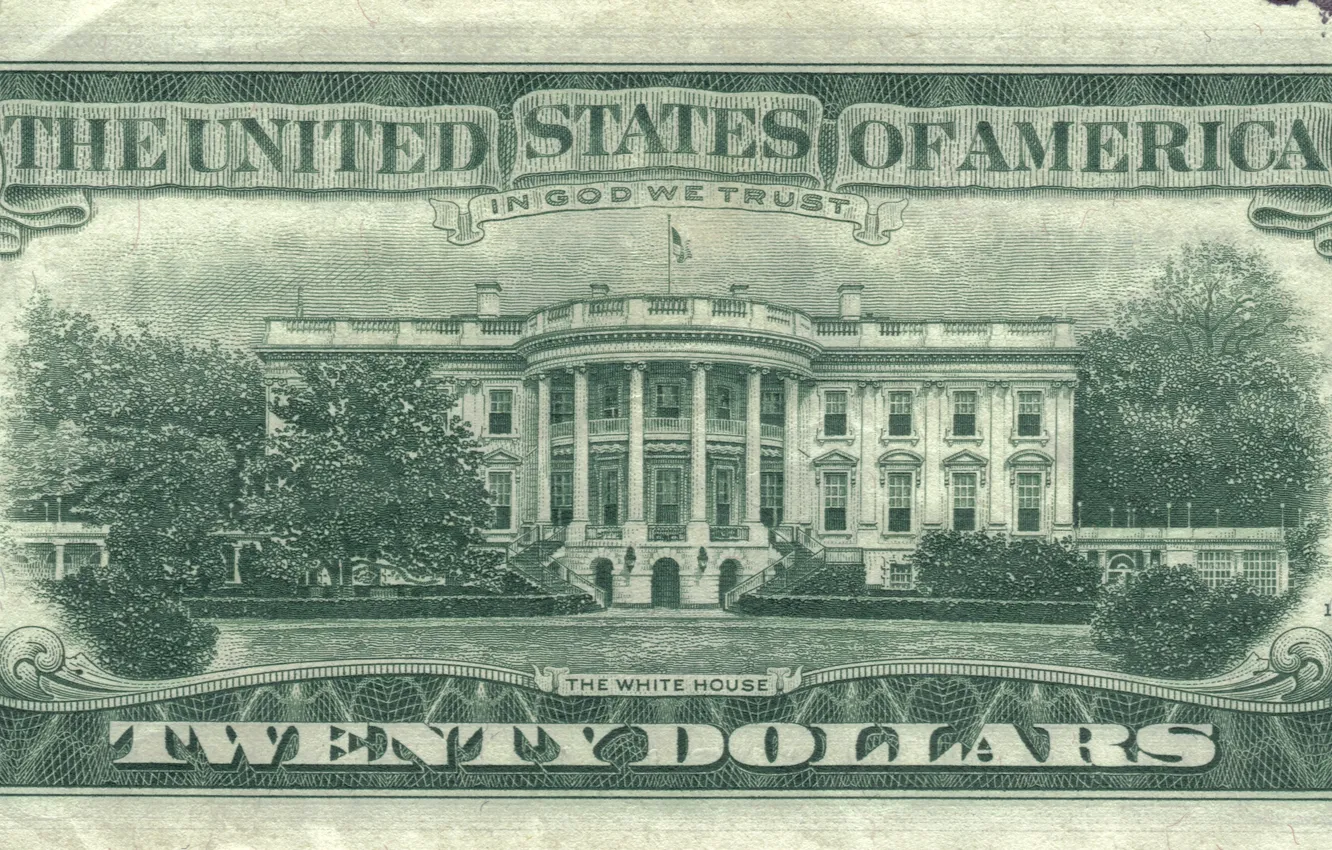 Фото обои green, america, states, money, god, united, twenty, The white house
