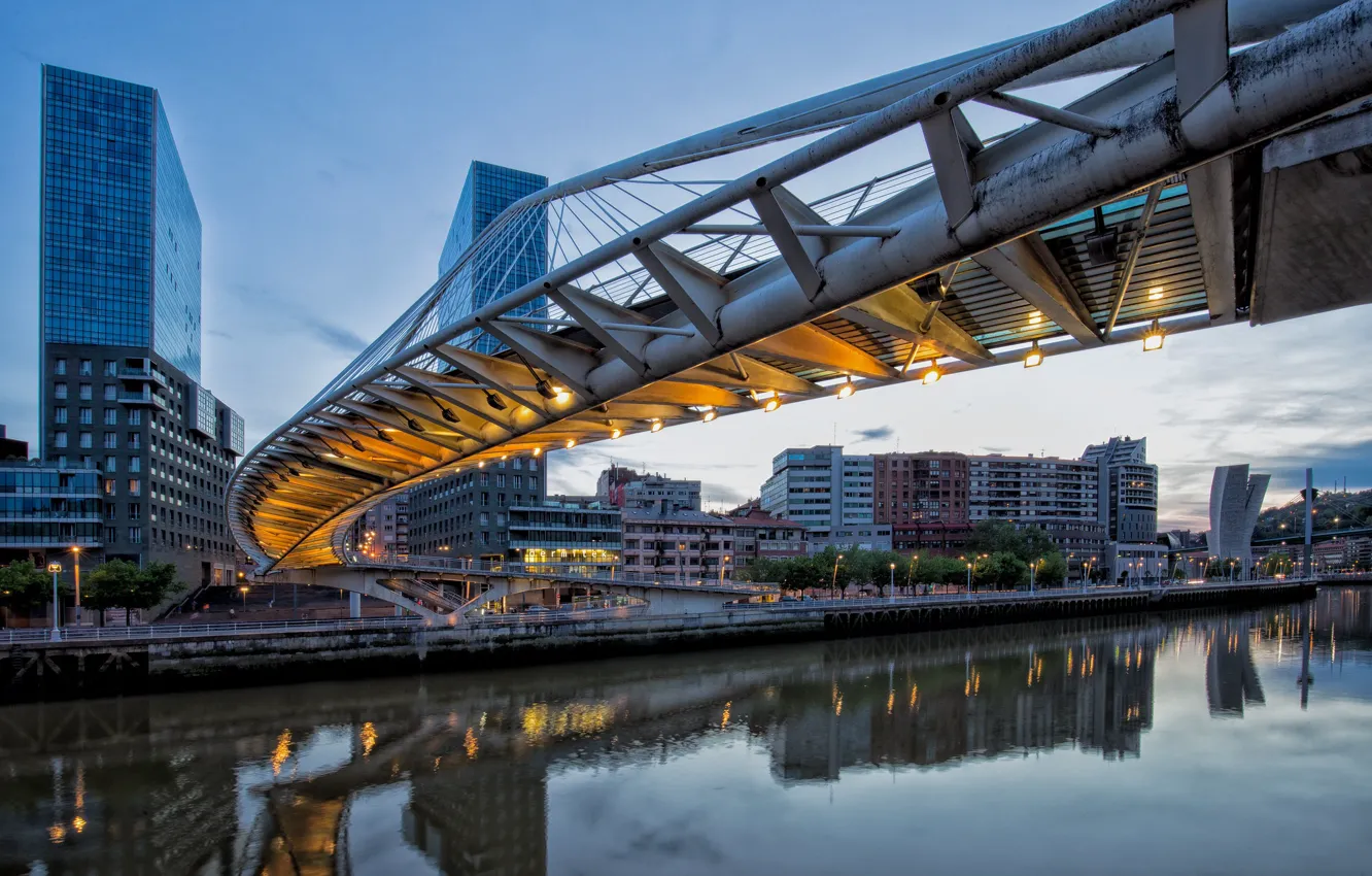 Фото обои мост, Испания, Бильбао, Субисури