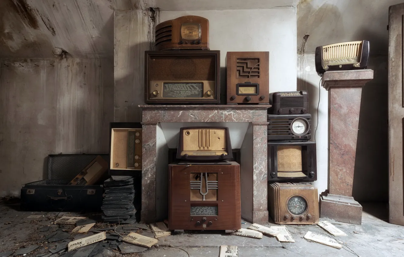 Фото обои фон, радио, приёмник