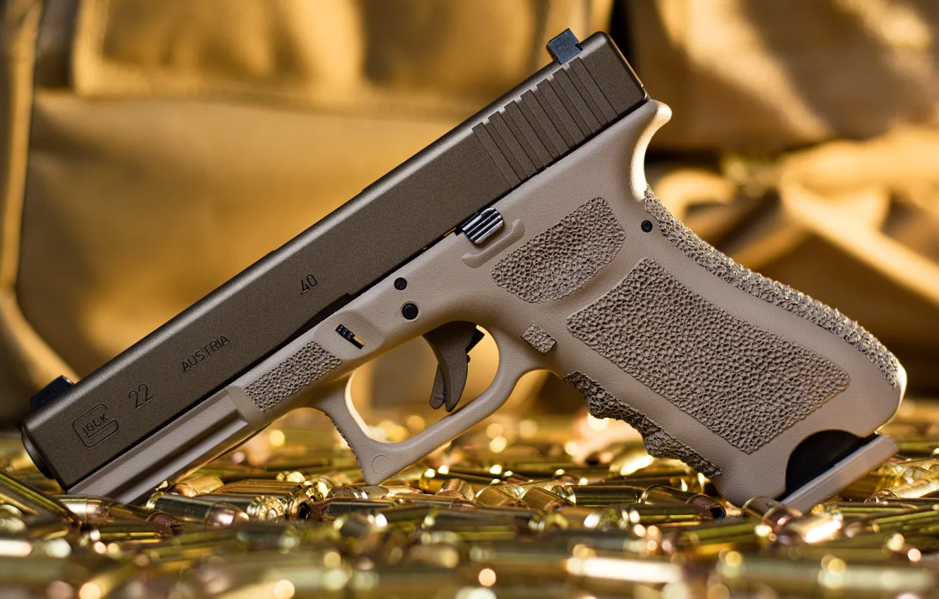 Фото обои пистолет, оружие, самозарядный, Glock 22