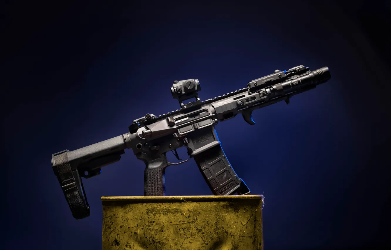 Фото обои дизайн, оружие, фон, AR 15, штурмовая винтовка