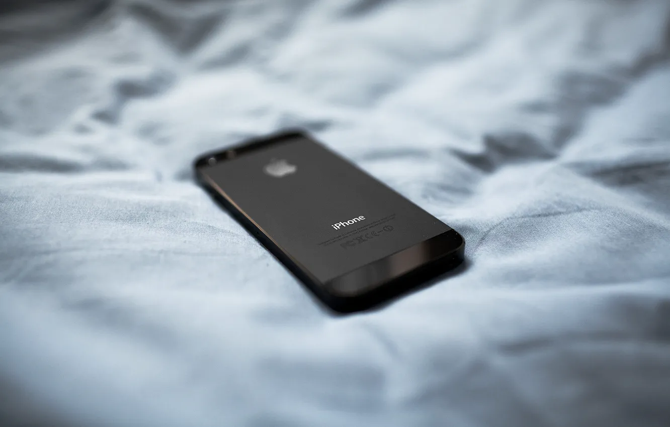 Фото обои макро, черный, Apple, размытость, iPhone 5