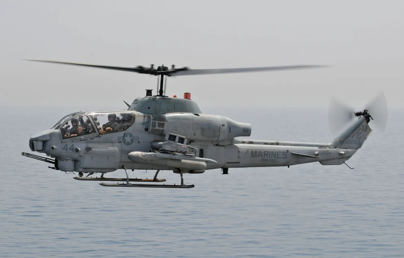 Фото обои Вертолет, US Marine Corps, AH-1W Super Cobra