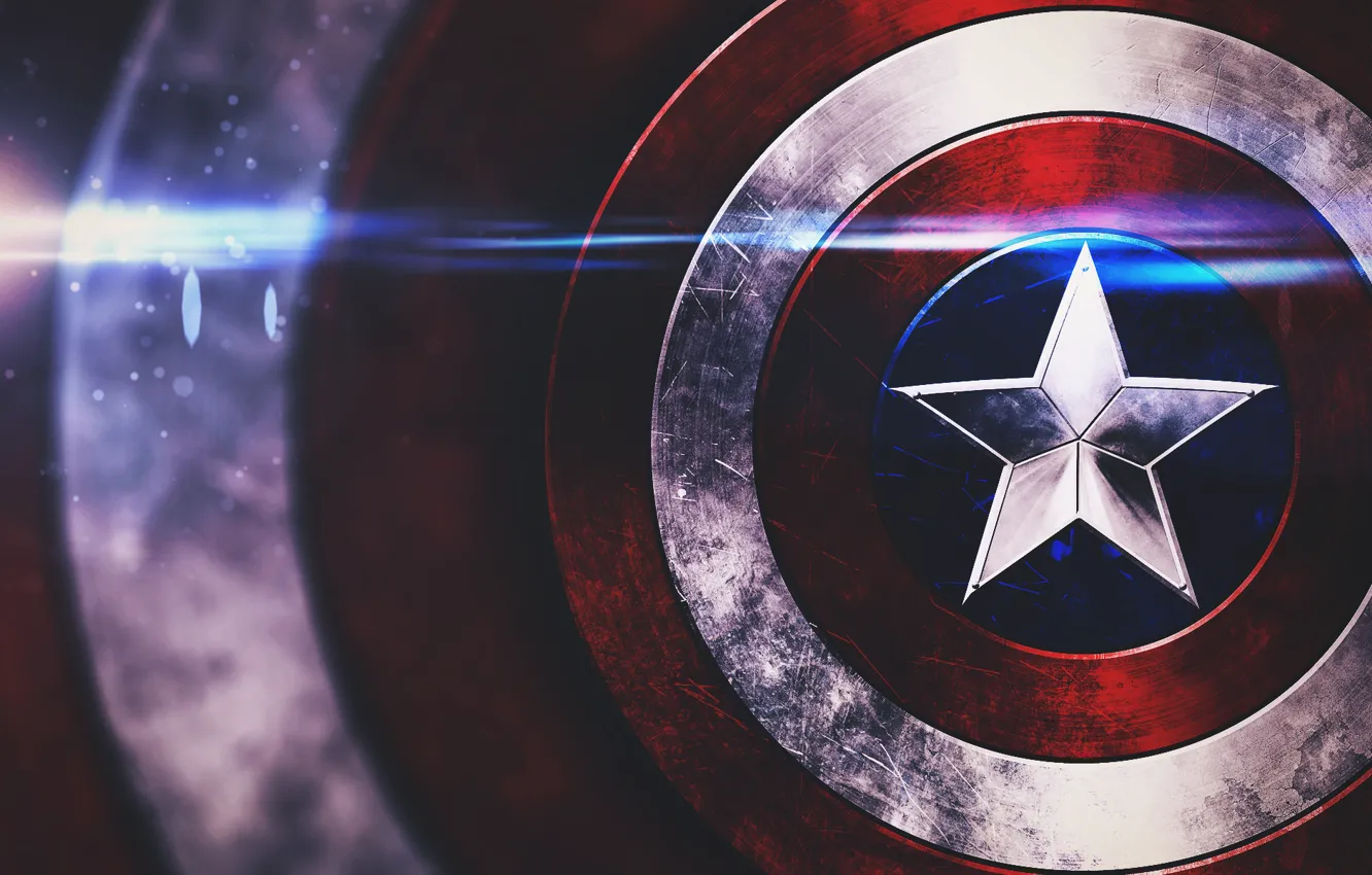 Фото обои звезда, щит, captain america, marvel comics