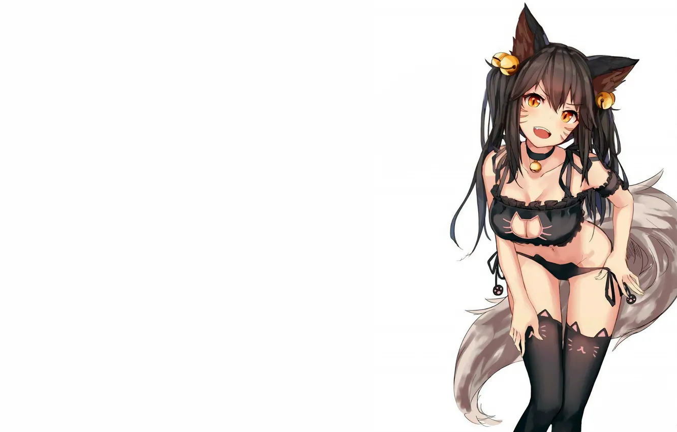 Фото обои girl, sexy, lingerie, pantsu, bra, cleavage, panties, thighhighs