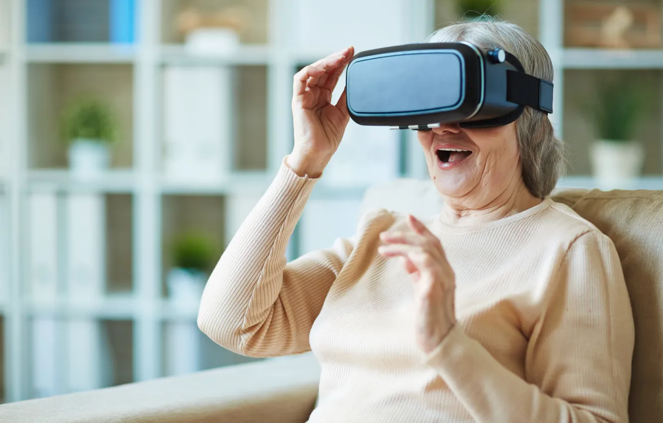 Фото обои woman, Oculus, surprise, eyewear, virtual reality