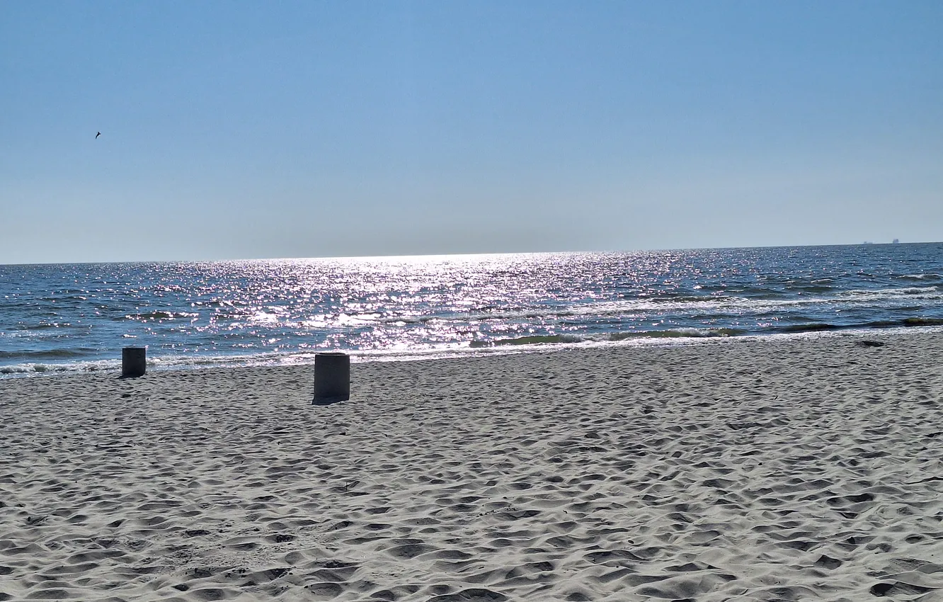 Фото обои plaża, piasek, morze bałtyckie