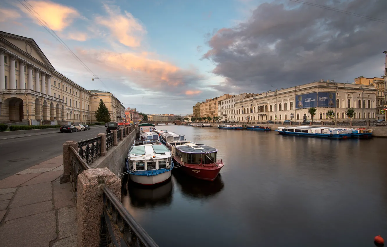 Фото обои река, Санкт-Петербург, Фонтанка