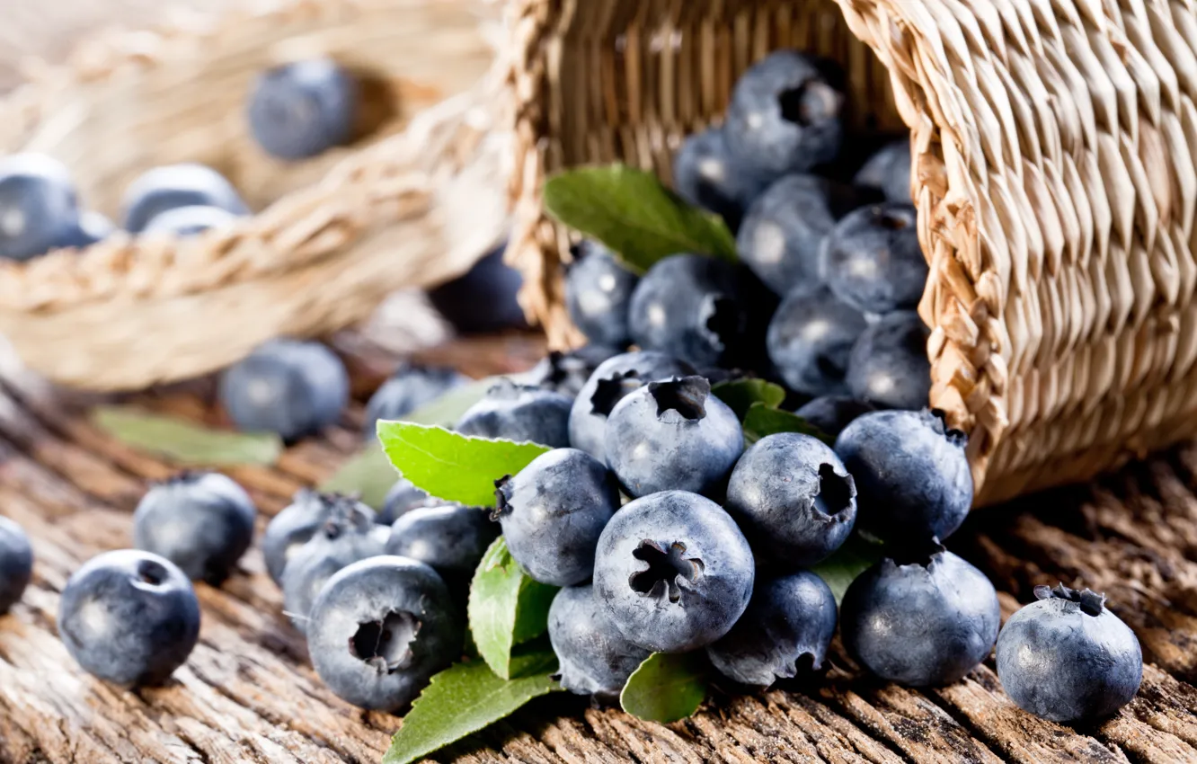 Фото обои ягоды, черника, fresh, blueberry, berries