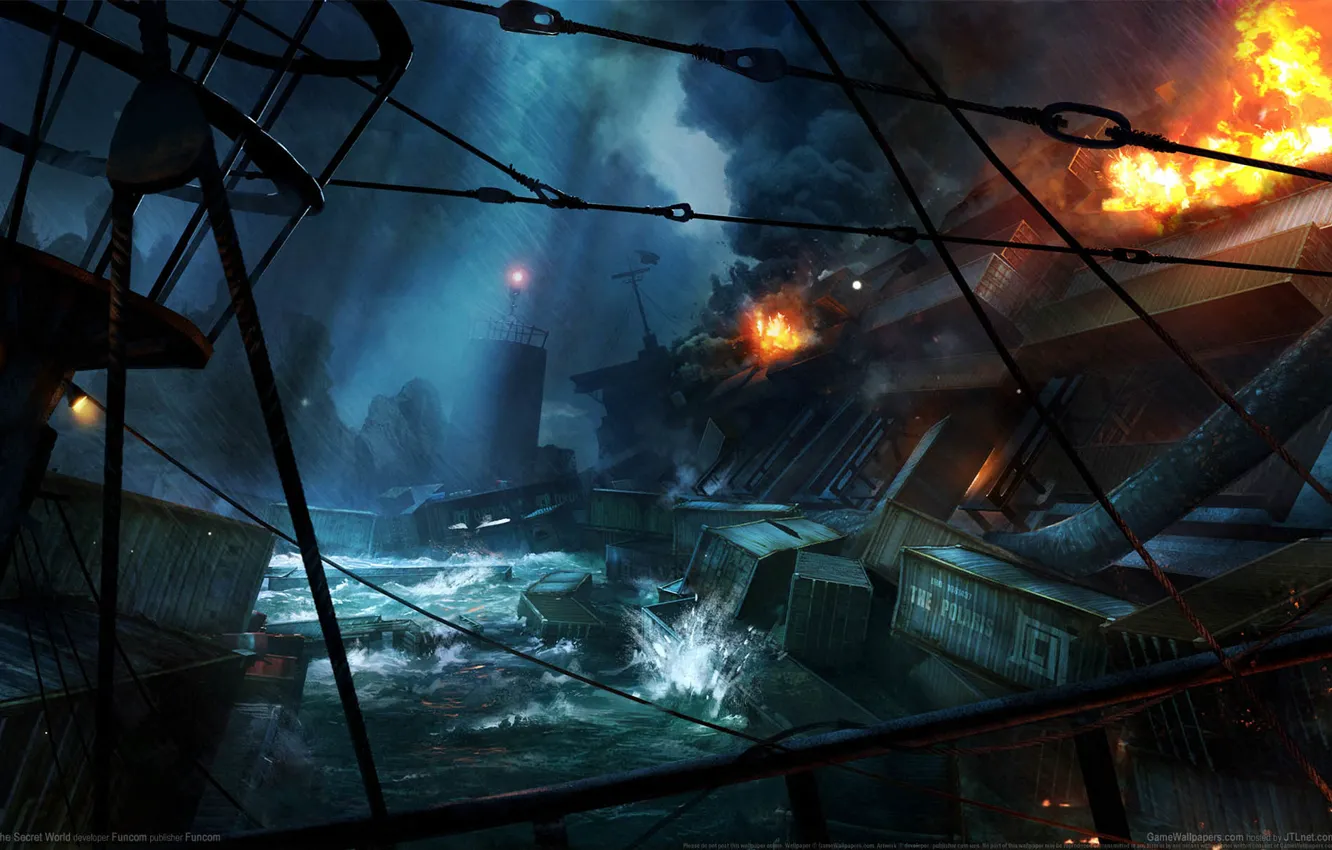 Фото обои море, корабли, док, The Secret World, game wallpapers