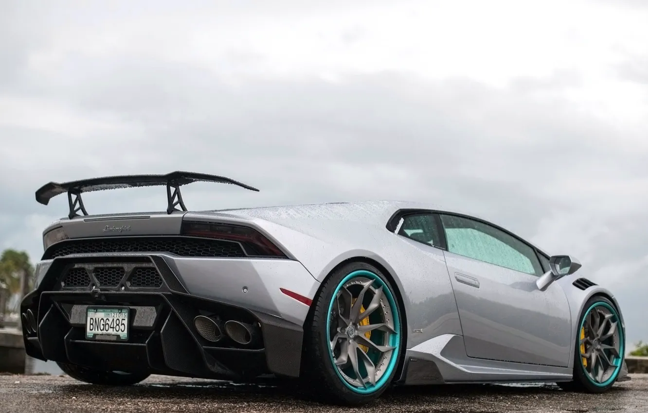 Фото обои авто, Lamborghini, вид сзади, Vorsteiner, ламборгини, Huracan, Novara