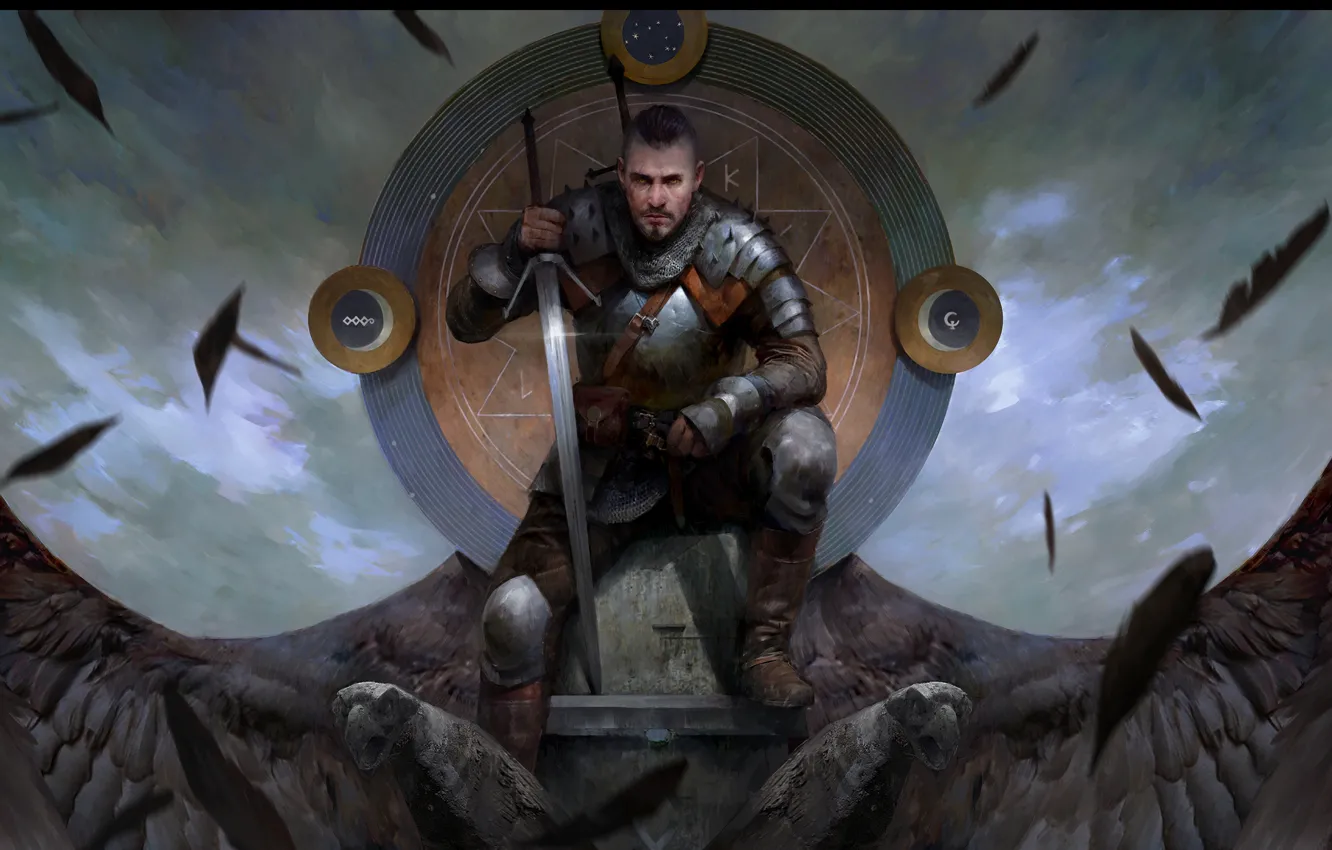 Фото обои грифон, Ведьмак, Gwent, Гвинт, Gwent :The Witcher Card Game, Гвинт: Ведьмак. Карточная Игра, Путь ведьмака