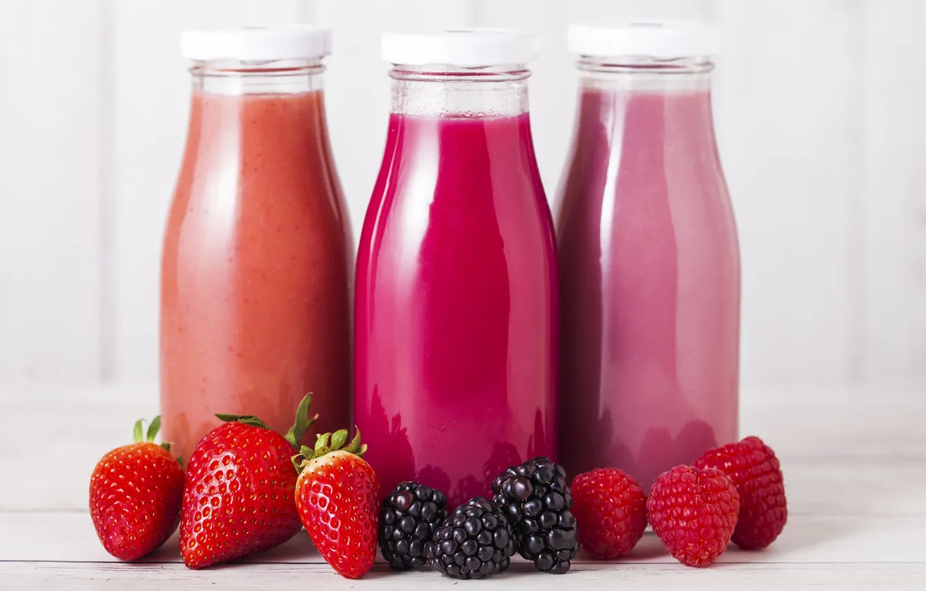Фото обои ягоды, малина, клубника, сок, juice, ежевика, strawberry, raspberry