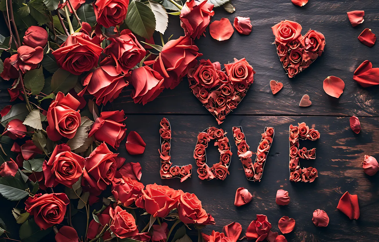 Фото обои любовь, цветы, романтика, сердце, розы, love, happy, День святого Валентина