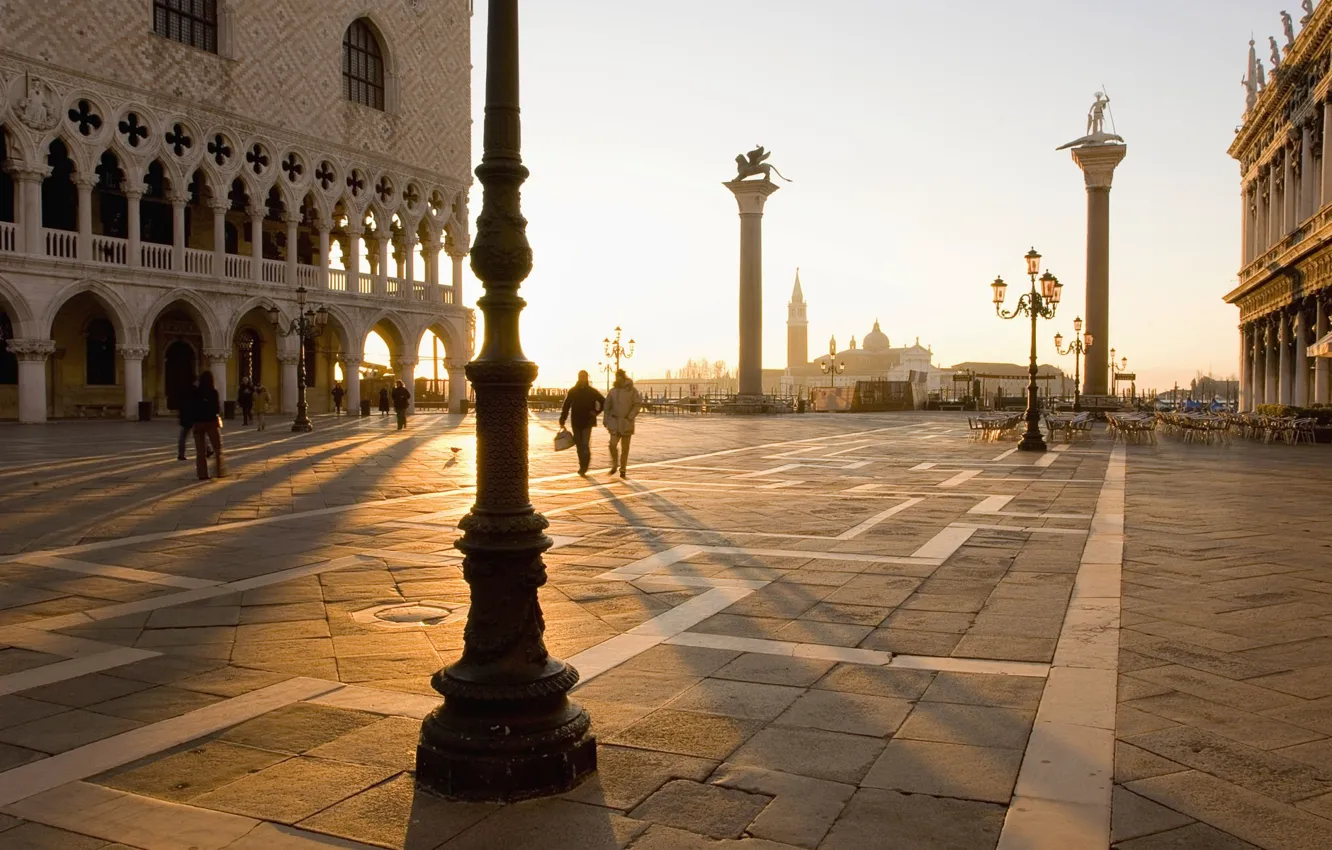 Фото обои Площадь, Италия, Венеция, Сан-Марко