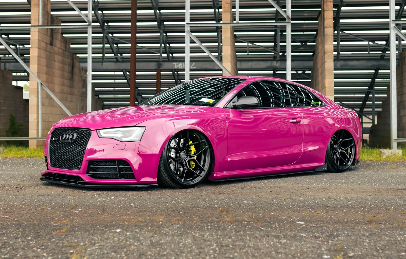 Фото обои Audi, Pink, RS5, Coupe, Audi RS5, Black Wheels