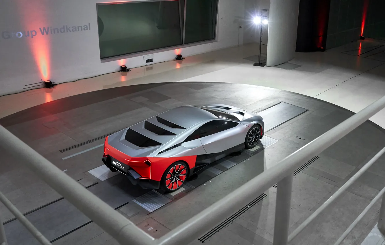 Фото обои купе, BMW, аэродинамическая труба, 2019, Vision M NEXT Concept