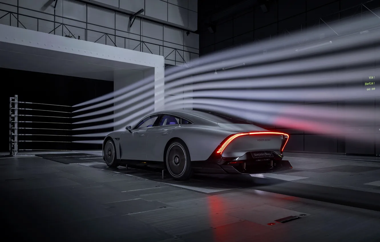 Фото обои аэродинамика, купе, Mercedes-Benz, диффузор, 2022, Vision EQXX Concept