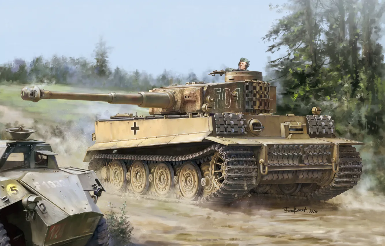 Фото обои Германия, танк, вермахт, панцерваффе, Тяжелый, Sd.Kfz.181, Pz.Kpfw.VI Ausf.E, Ju Hesong