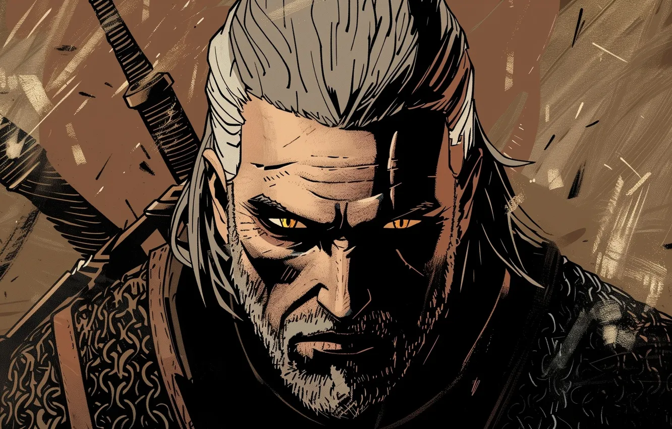 Фото обои dark, geralt, rivia
