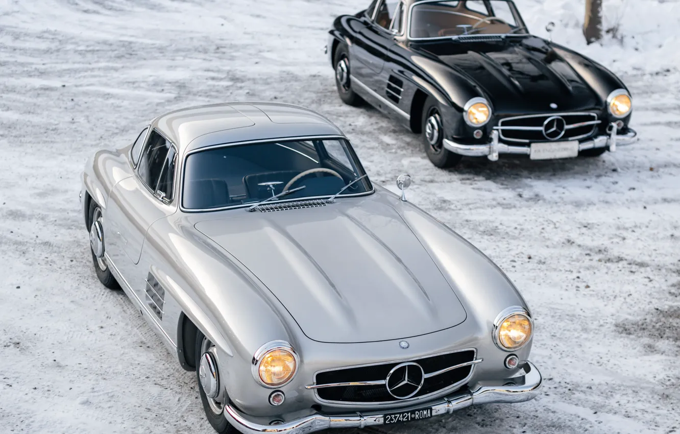 Фото обои Mercedes-Benz, cars, classic, 300SL, Mercedes-Benz 300 SL, Gullwing
