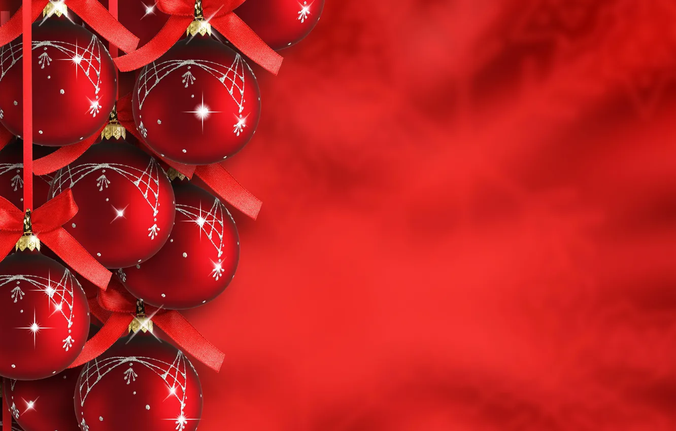 Фото обои шарики, украшения, праздник, новый год, Рождество, Christmas, New Year