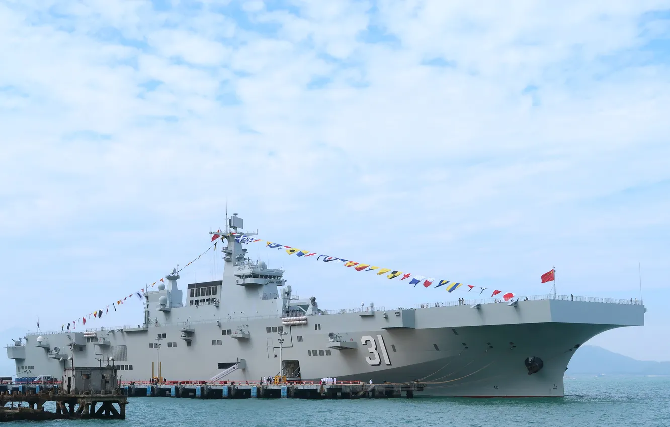 Фото обои Китай, универсальный десантный корабль, Hainan