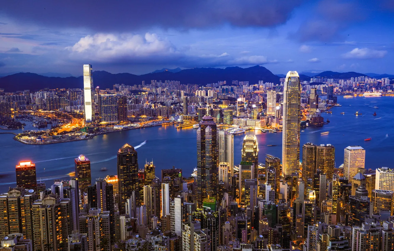 Фото обои Гонконг, skyline, Hong Kong, КНР, Сянган