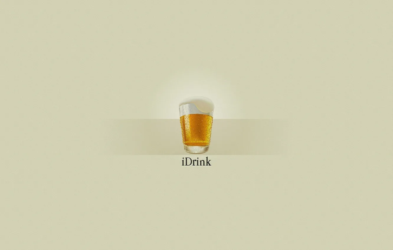 Фото обои пиво, минимализм, кружка, напиток, minimalism, 1920x1200, cup, beer