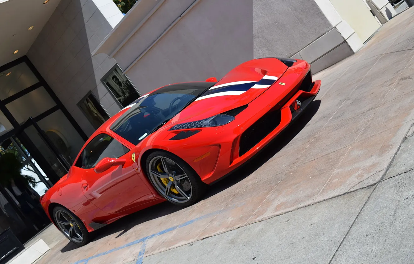 Фото обои Ferrari, Red, 458, Speciale