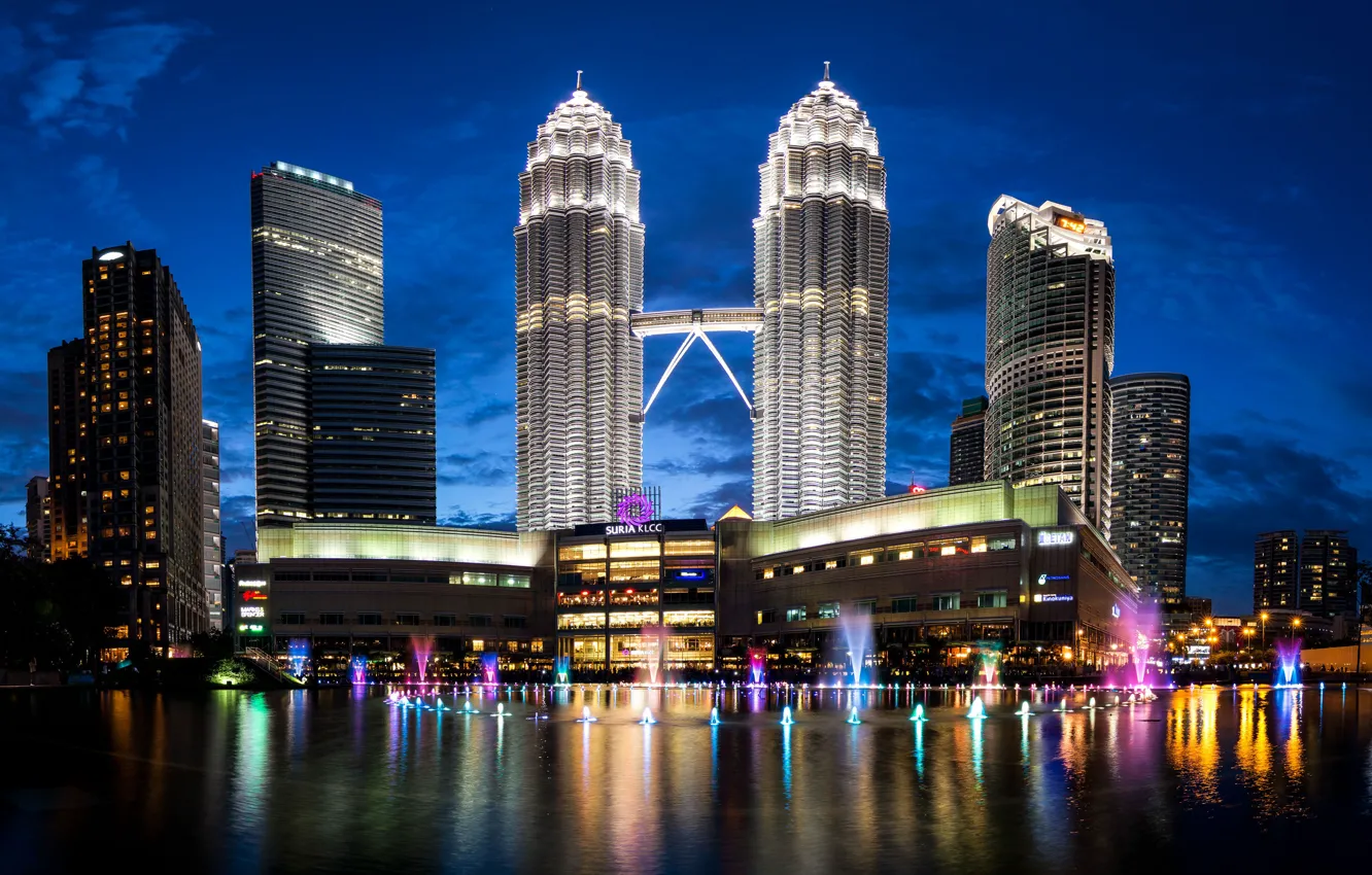 Фото обои небоскребы, Малайзия, Malaysia, Куала-Лумпур, Башни Петронас, Petronas Towers