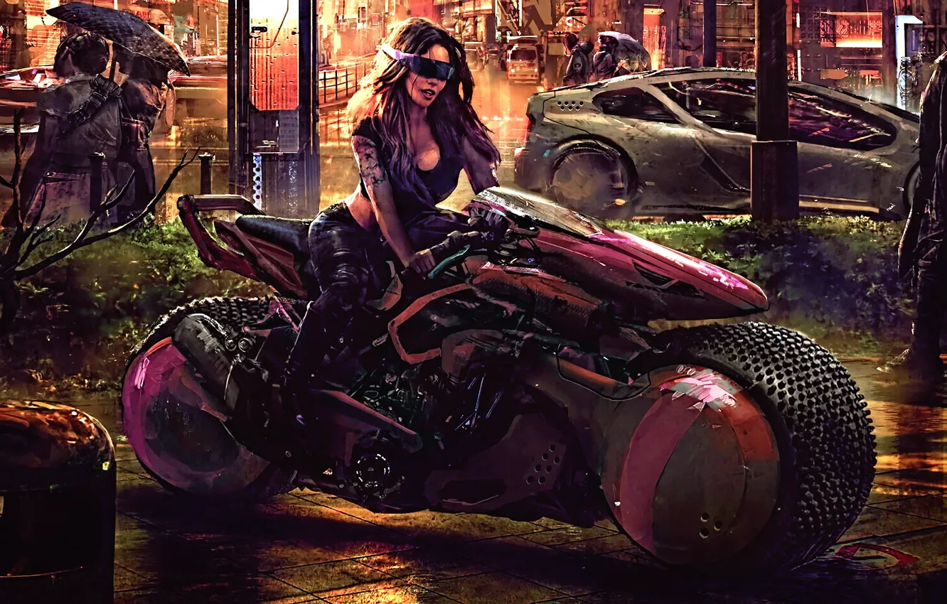 Фото обои Digital Art, Digital, Artwork, Cyberpunk 2077, Vehicle, Futuristic, Киберпанк 2077, Eddie Mendoza
