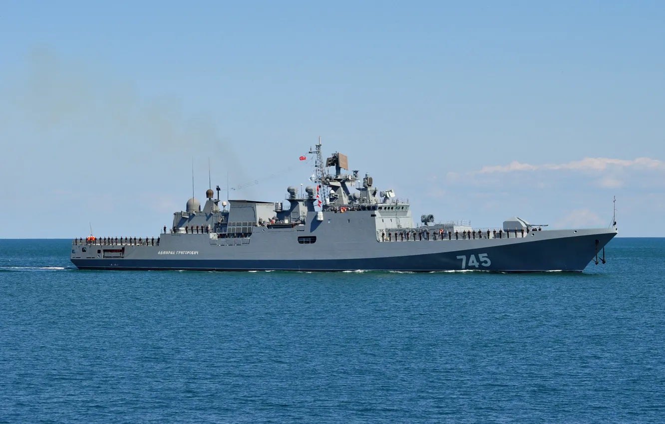 Фото обои Фрегат, Черноморский Флот, сторожевой корабль, &ampquot;Адмирал Григорович&ampquot;