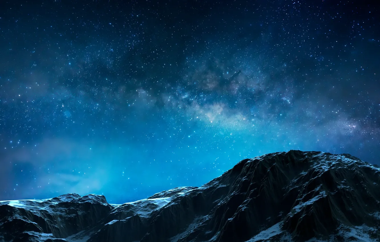 Фото обои скалы, звёзды, Microsoft, Surface Duo