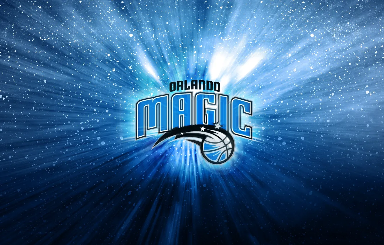 Фото обои Синий, Звезда, Баскетбол, Магия, Фон, Логотип, Орландо, NBA
