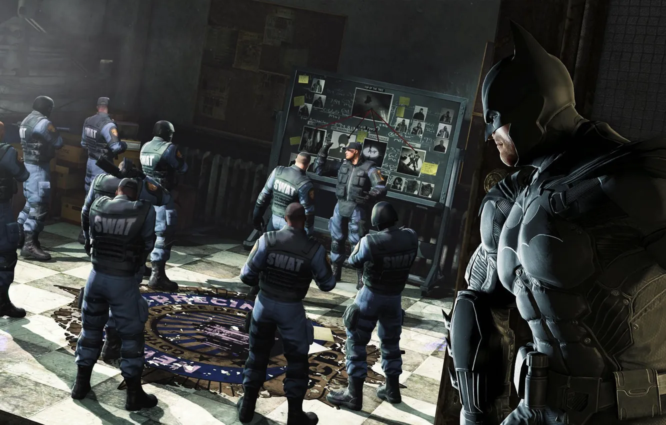 Фото обои DC Comics, Bruce Wayne, Warner Bros, Batman Arkham Origins Wallpaper, Gotham