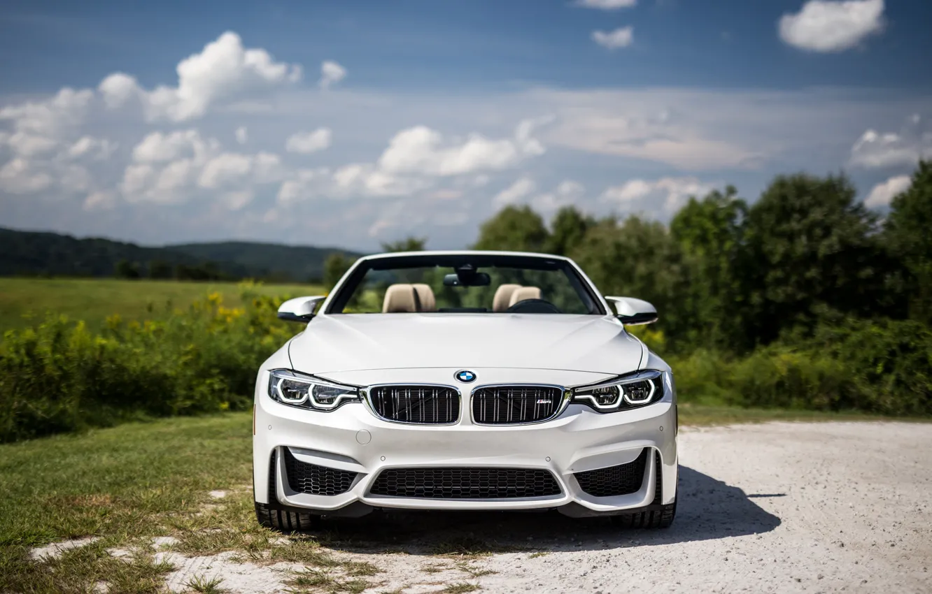 Фото обои BMW, White, Convertible, Face, F82