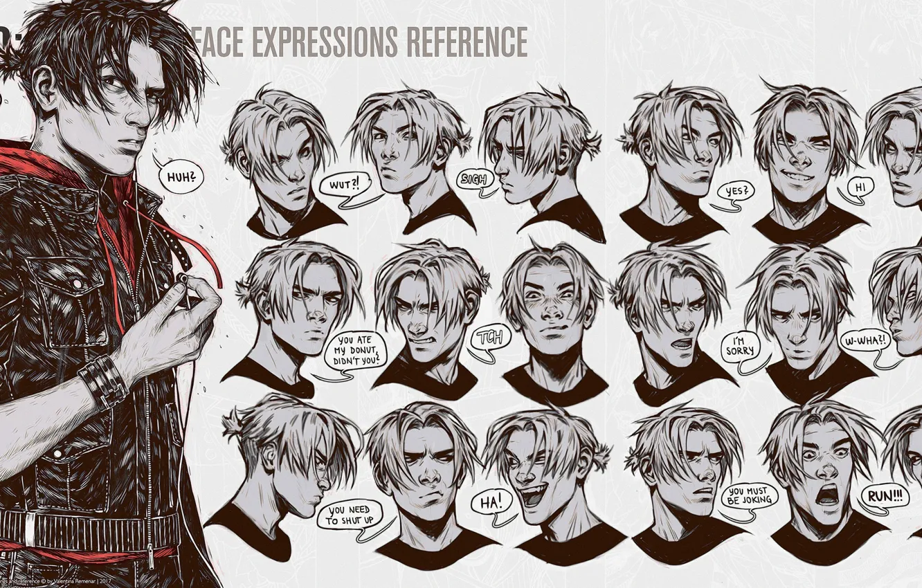 Фото обои лицо, эмоции, парень