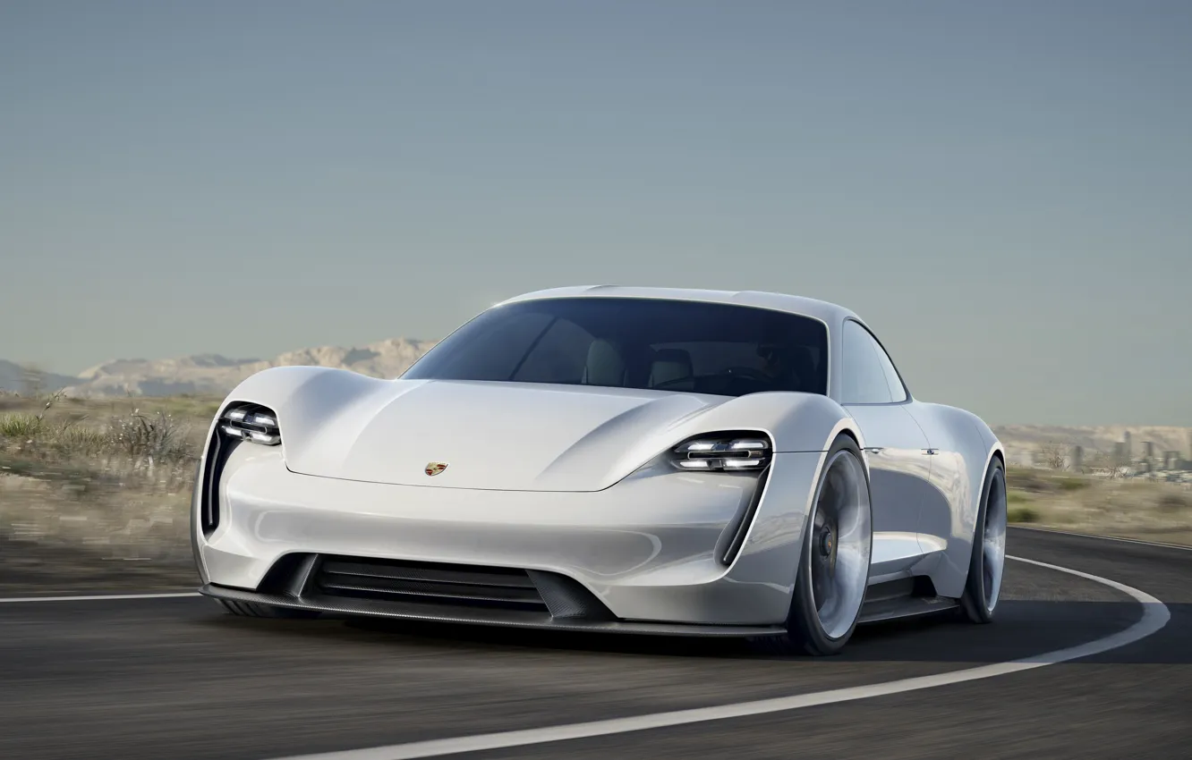 Фото обои Concept, Porsche, концепт, порше, 2015, Mission E