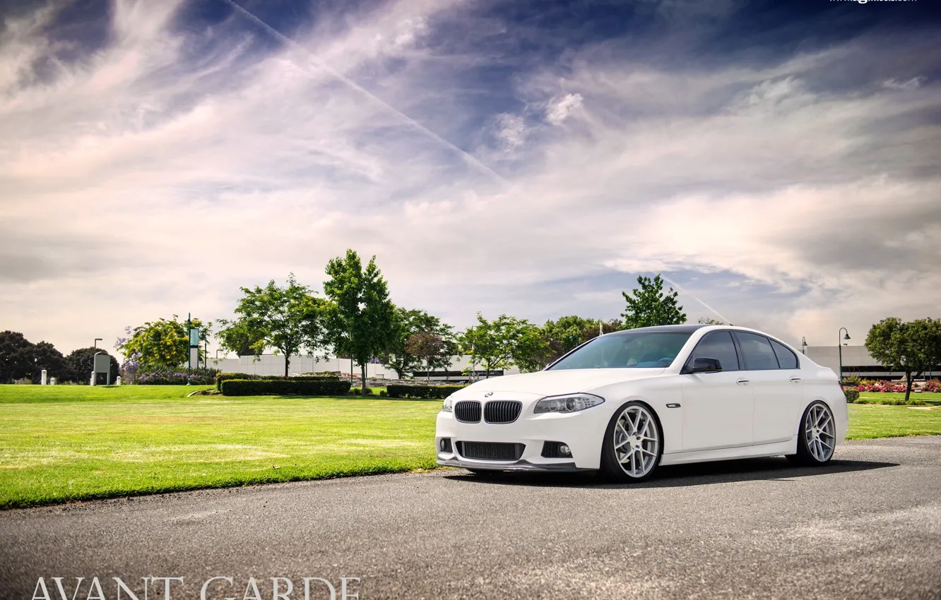 Фото обои white, M-pack, agforged, BMW 5-Series