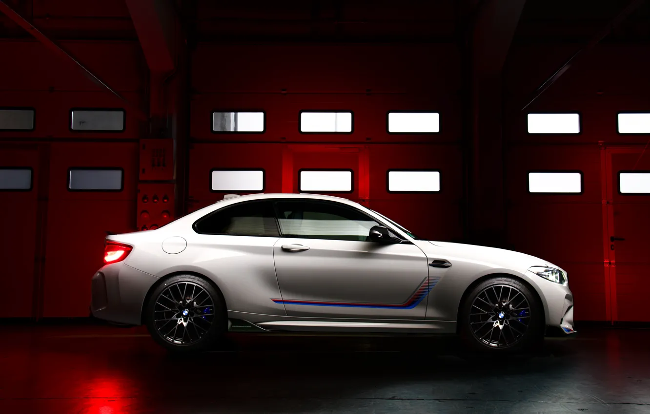 Фото обои BMW, вид сбоку, Competition, 2019, BMW M2, Edition Heritage