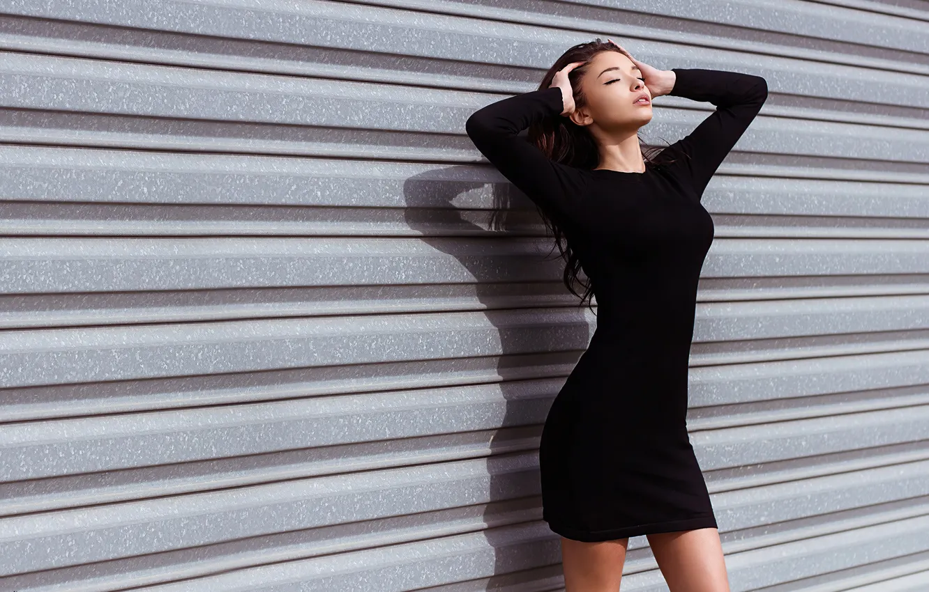 Фото обои girl, dress, model, brunette