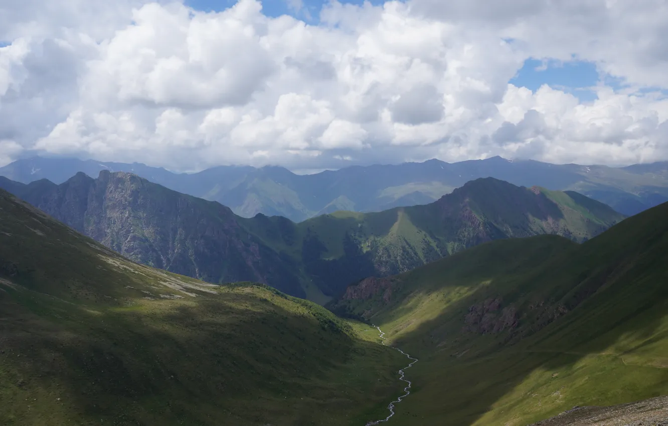 Фото обои пейзаж, горы, природа, landscape, nature, mountains, кавказ, caucasus