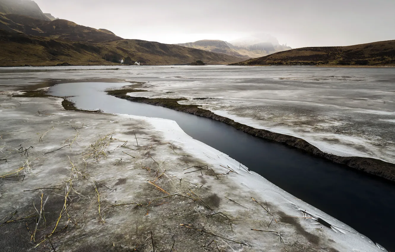 Фото обои Scotland, Isle of Skye, Icy Seige, Loch Fada