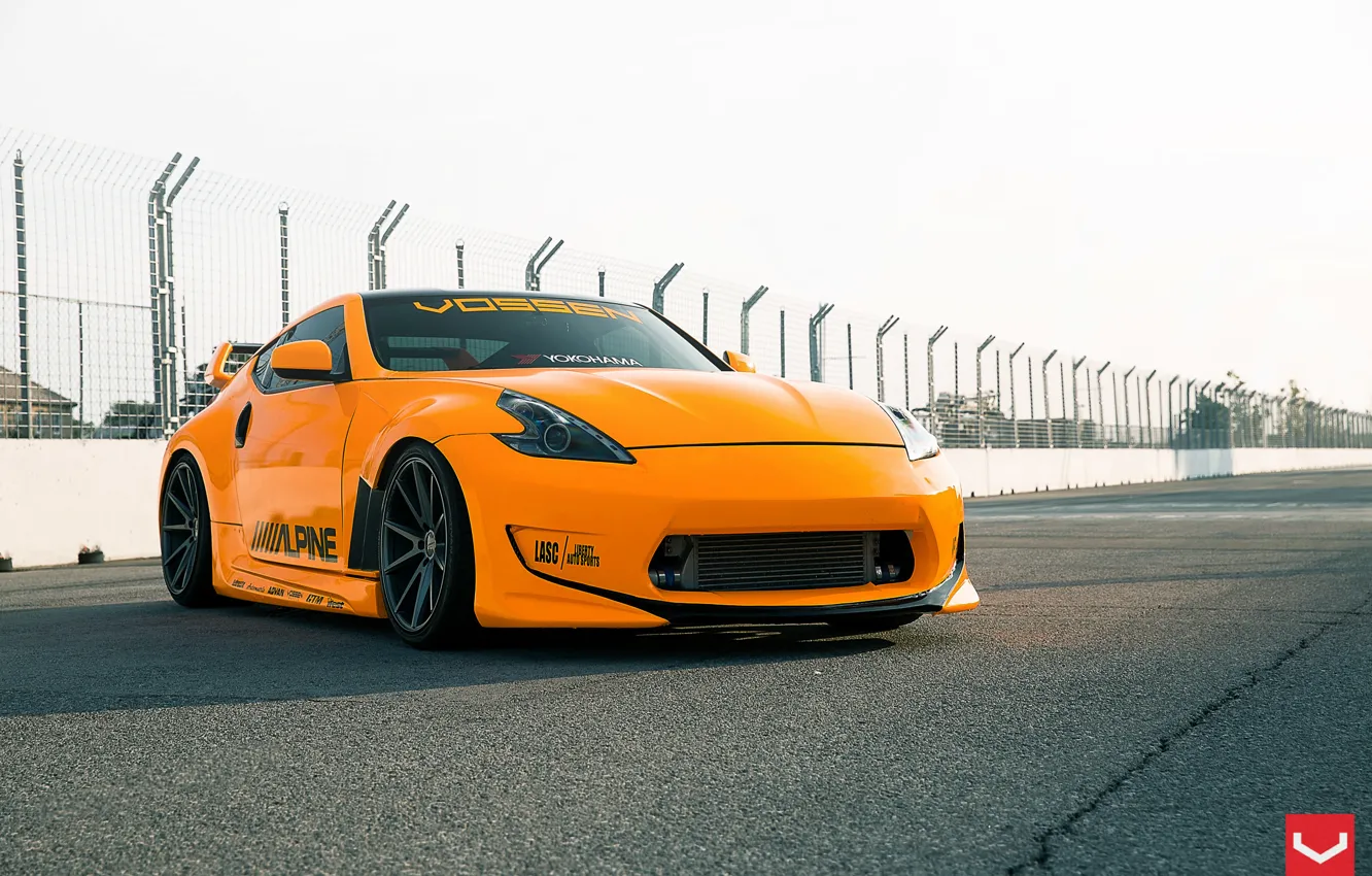 Фото обои Nissan, 370z, vossen, yokohama