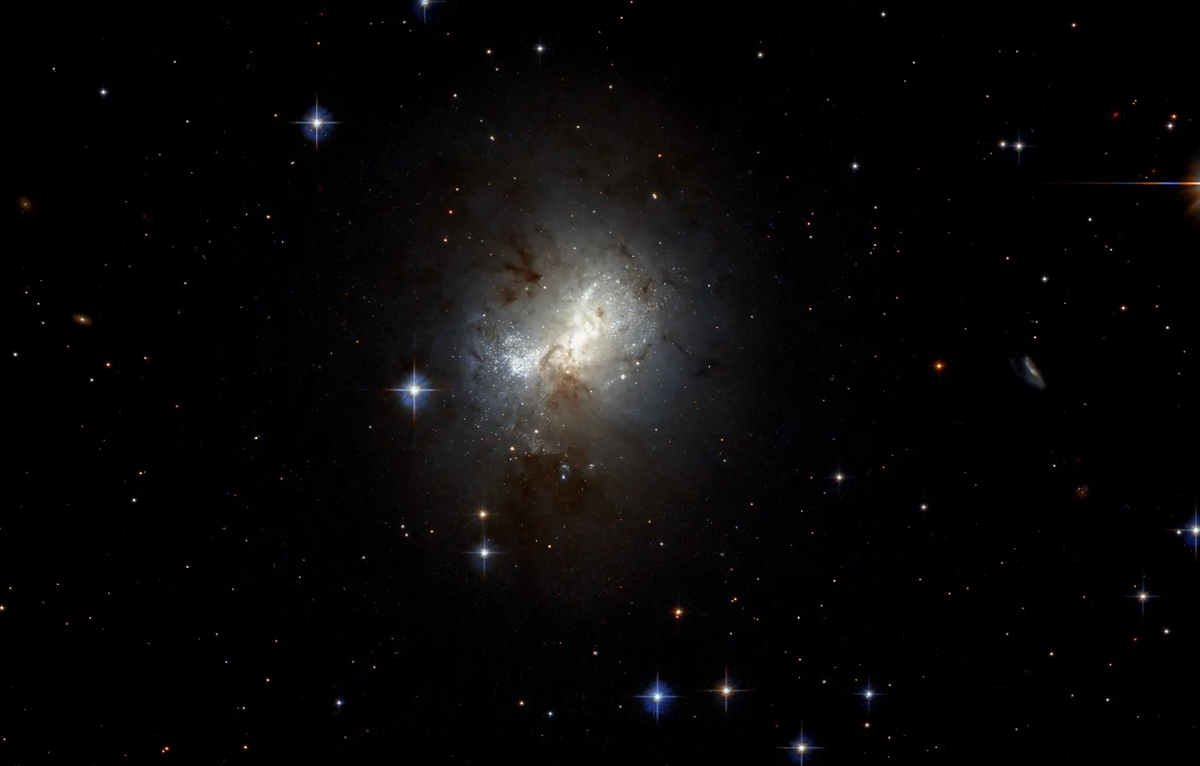 Фото обои Stars, Galaxy, Irregular galaxy, Gas clouds, Star formation regions, Cosmic dust, ESO 495-21, Constellation of …