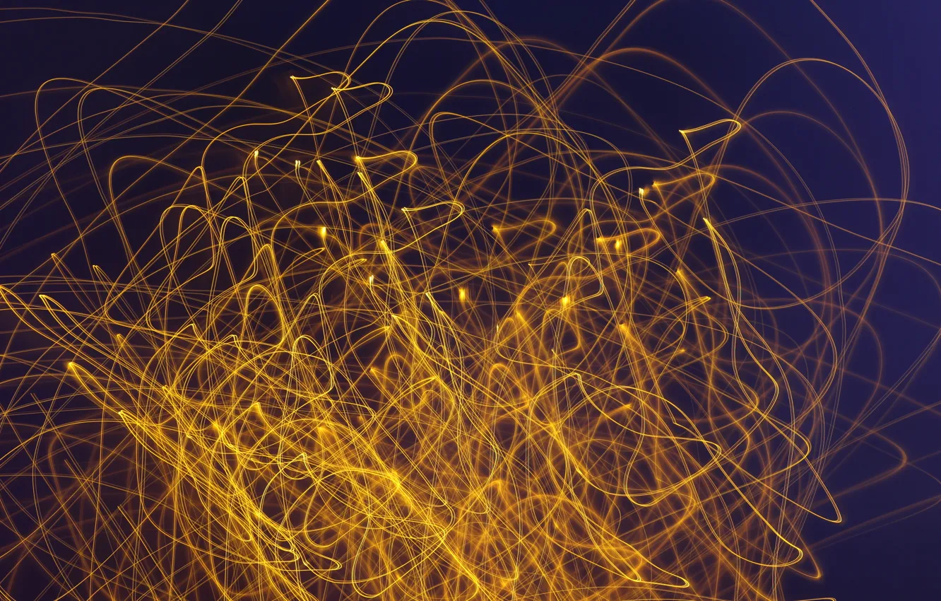 Фото обои свет, линии, абстракция, огни