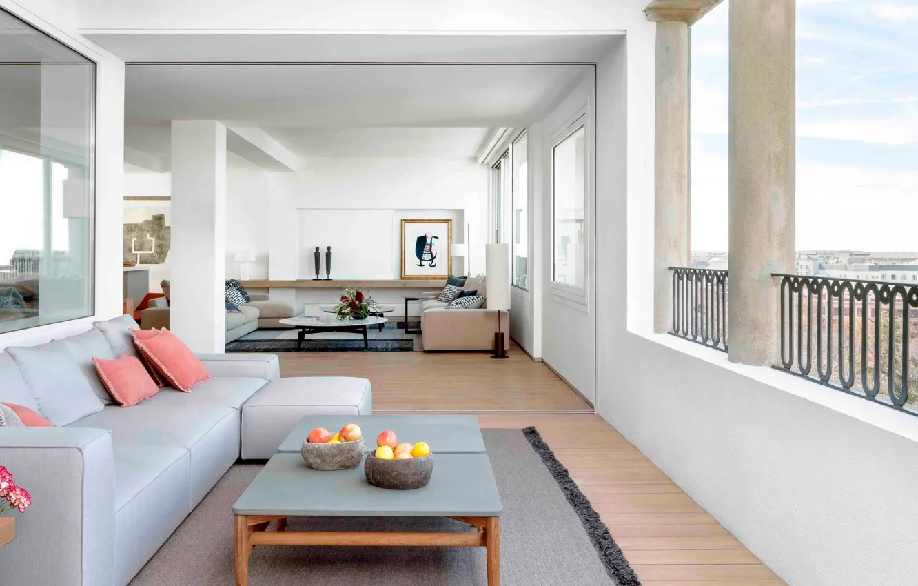 Фото обои интерьер, гостиная, Madrid, Мадрид, by Ábaton Arquitectura, El Retiro Park Loft