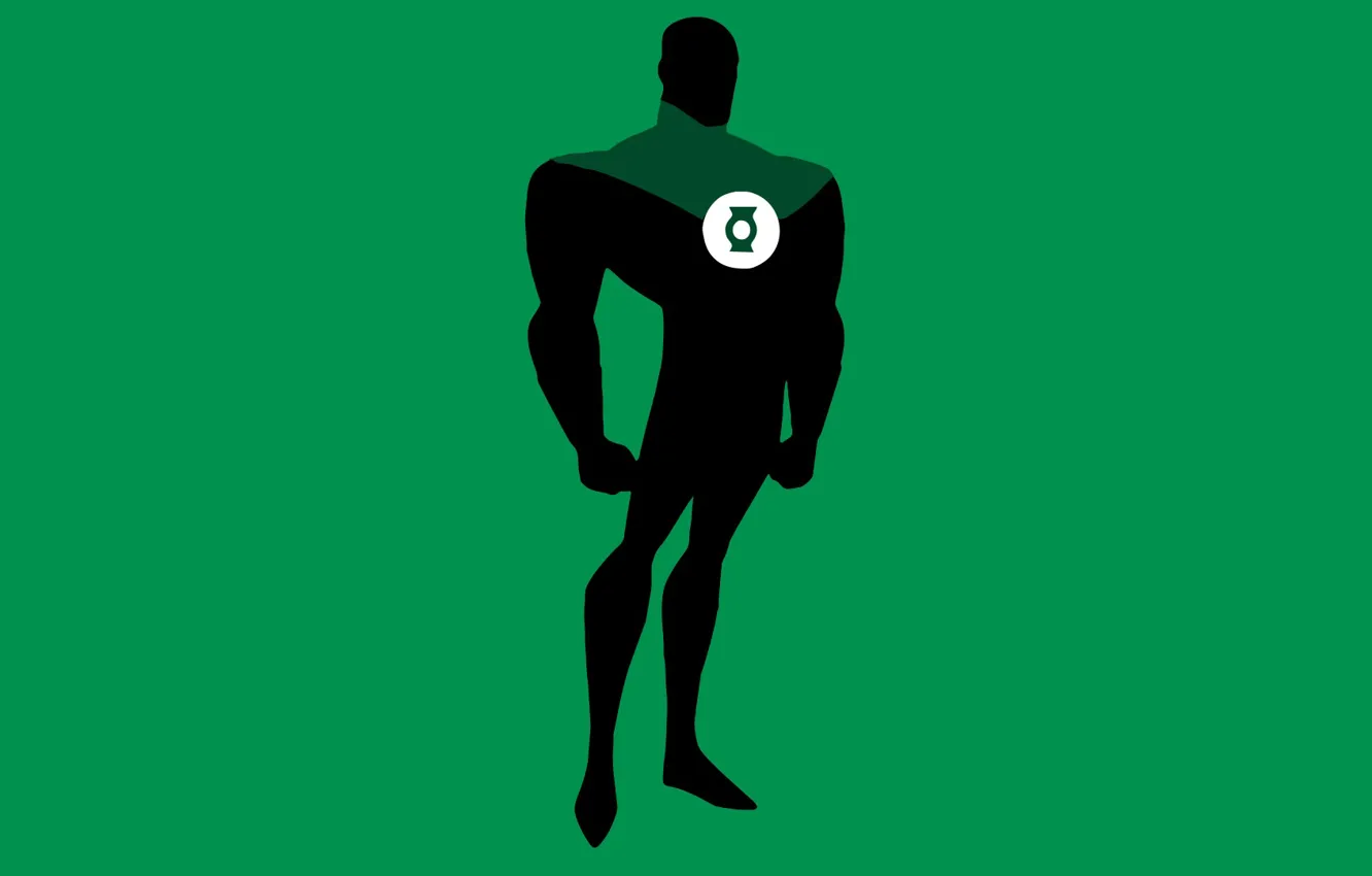 Фото обои минимализм, Minimal, Зелёный Фонарь, Green Lantern, DC Comics, Justice League, Лига Справедливости